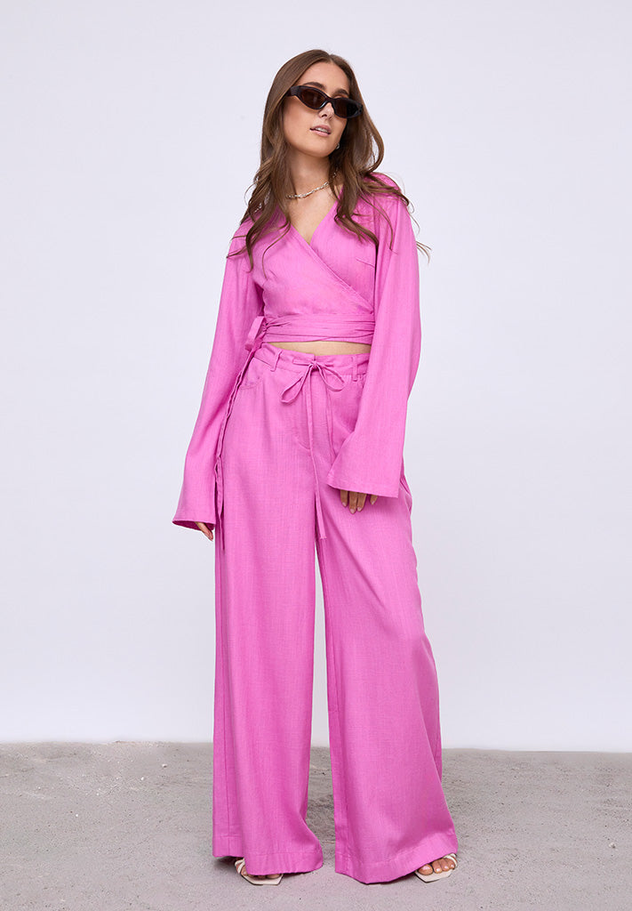 Desires DSGrace Wrap Blouse Bluser 7211 Super Pink
