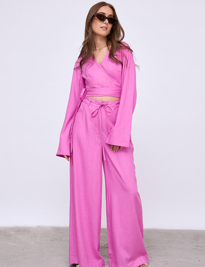 Desires DSGrace Wrap Blouse Bluser 7211 Super Pink