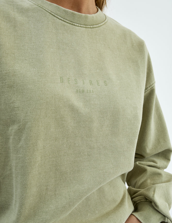 Desires DSHoanna Sweatshirt Sweatshirts 3829 Oil Green