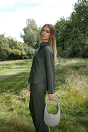 Desires DSIben Mid Waisted Pant Bukser 9113 Thyme Green