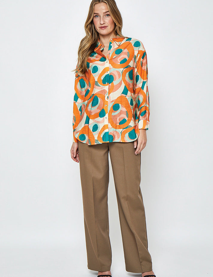 Desires DSIsolde Skjorte Bluser 4073P Kelp Sand Print