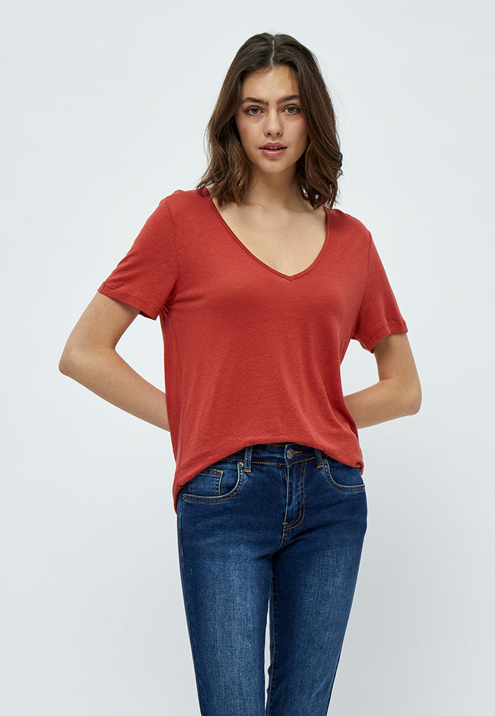Desires DSJilly T-Shirt T-Shirt 8876 Burnt Red