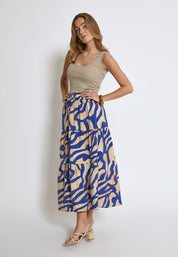 Desires DSLauren Maxi Nederdel Nederdele 0265P Sandshell Print