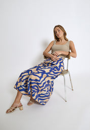 Desires DSLauren Maxi Nederdel Nederdele 0265P Sandshell Print