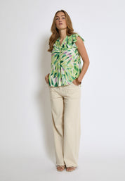 Desires DSMacie Bluse Bluser 3206P Sap Green Print