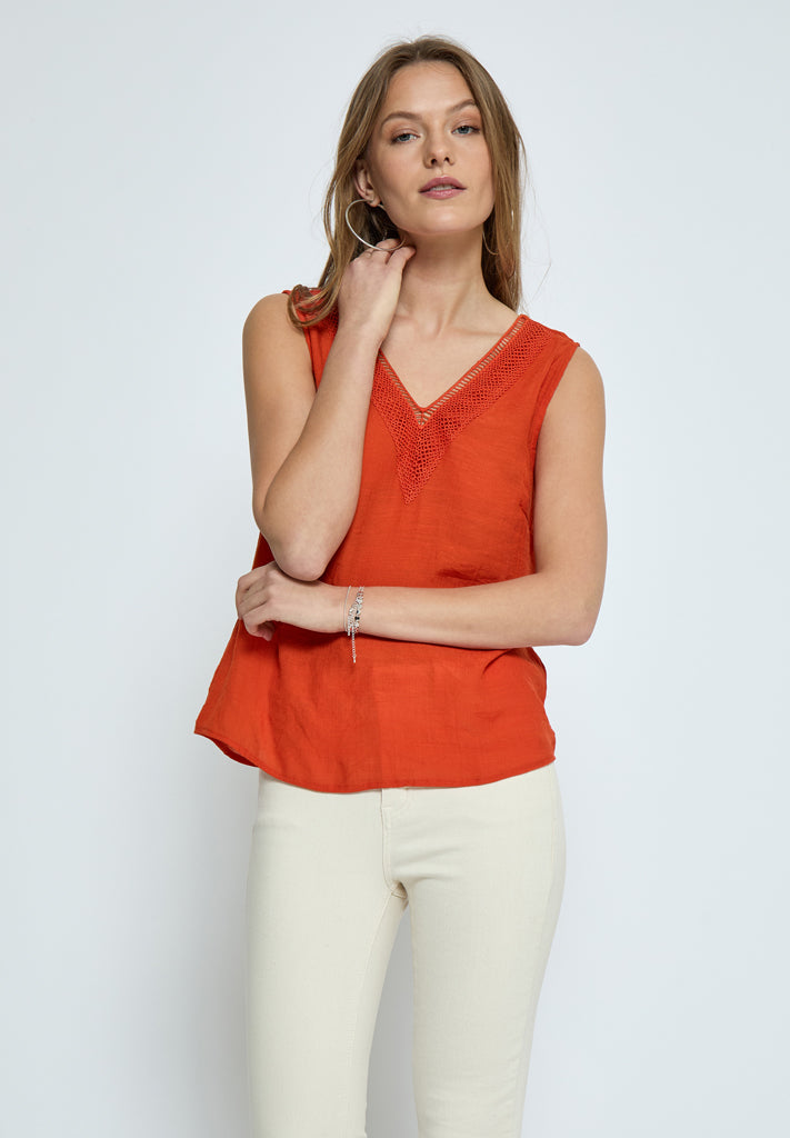 Desires DSMila Blouse Bluser 6760 Red Clay