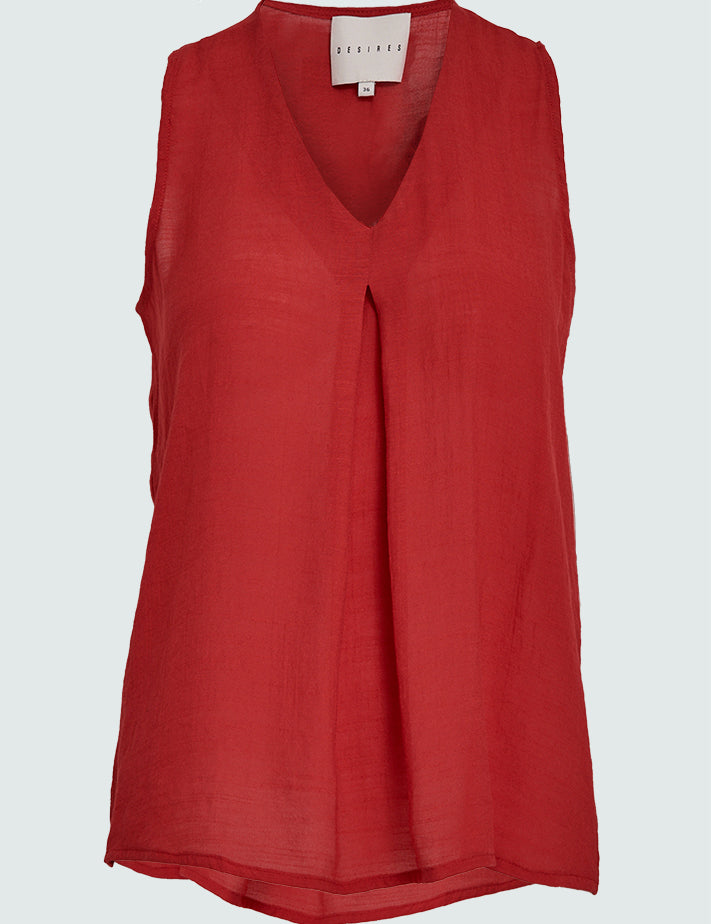 Desires DSMila V-Neck Top Toppe 4053 Bittersweet Red