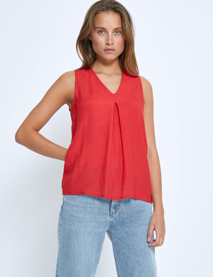 Desires DSMila V-Neck Top Toppe 4053 Bittersweet Red