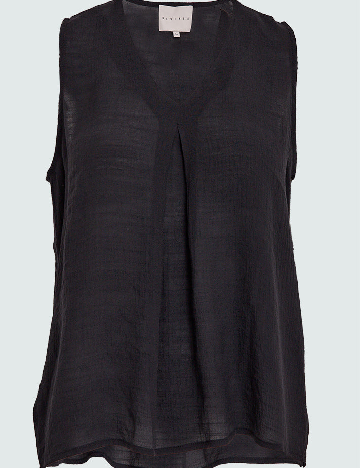 Desires DSMila V-Neck Top Toppe Sort