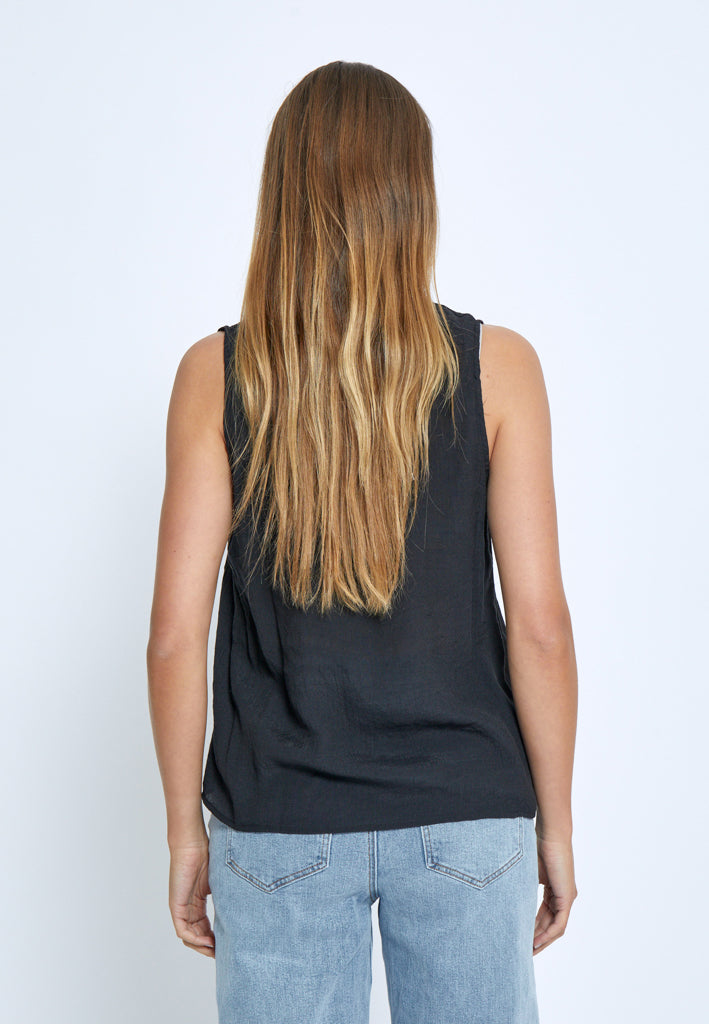 Desires DSMila V-Neck Top Toppe Sort