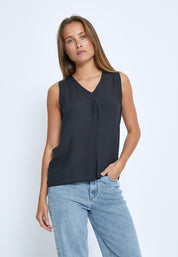 Desires DSMila V-Neck Top Toppe Sort