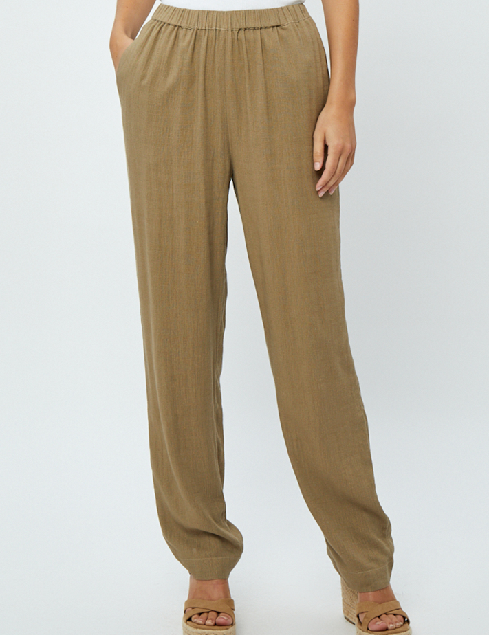 Desires DSNatalie Linen Pants Bukser 6796 Tannin Sand