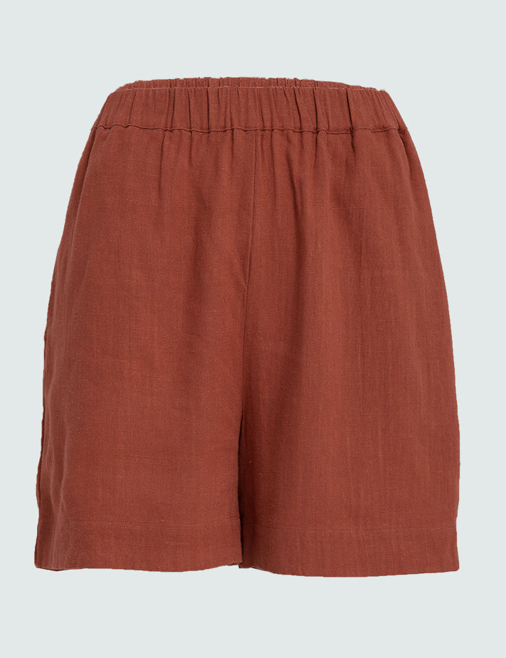 Desires DSNatalie Linen Shorts Shorts 6672 Bombay Brown