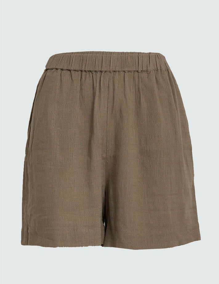 Desires DSNatalie Linen Shorts Shorts 6796 Tannin Sand