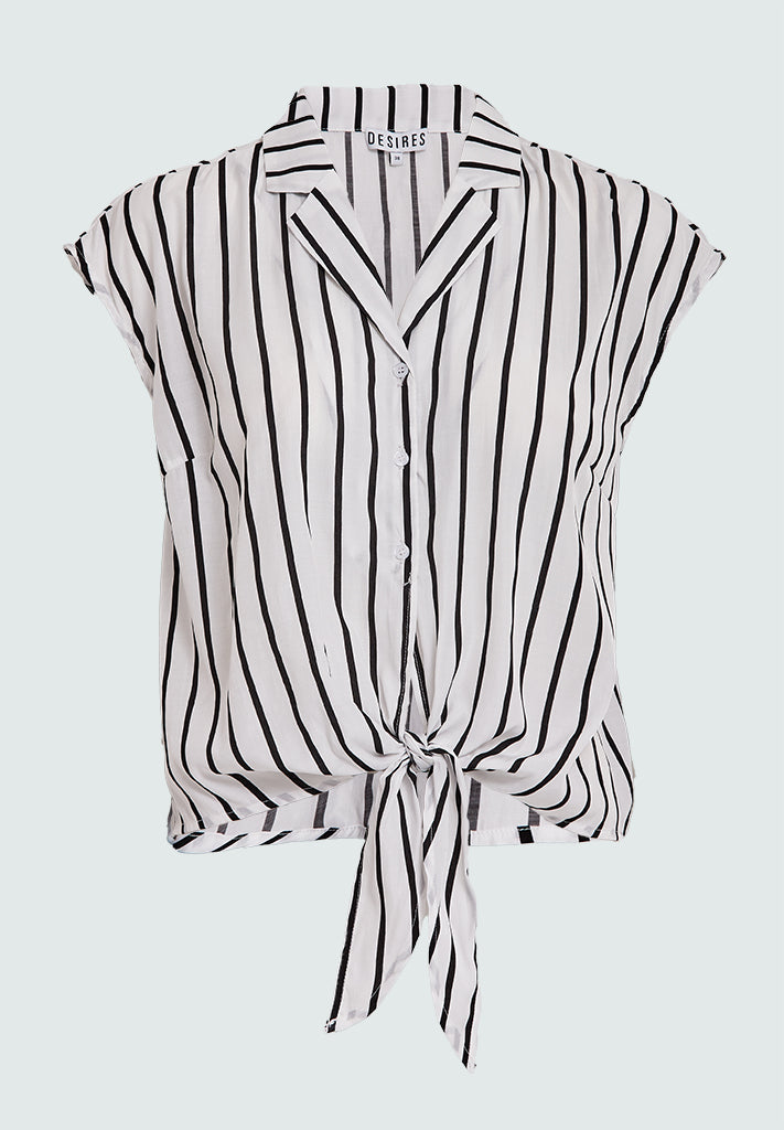 Desires DSNennica Sleeveless Shirt Skjorter 9000S Black Stripe