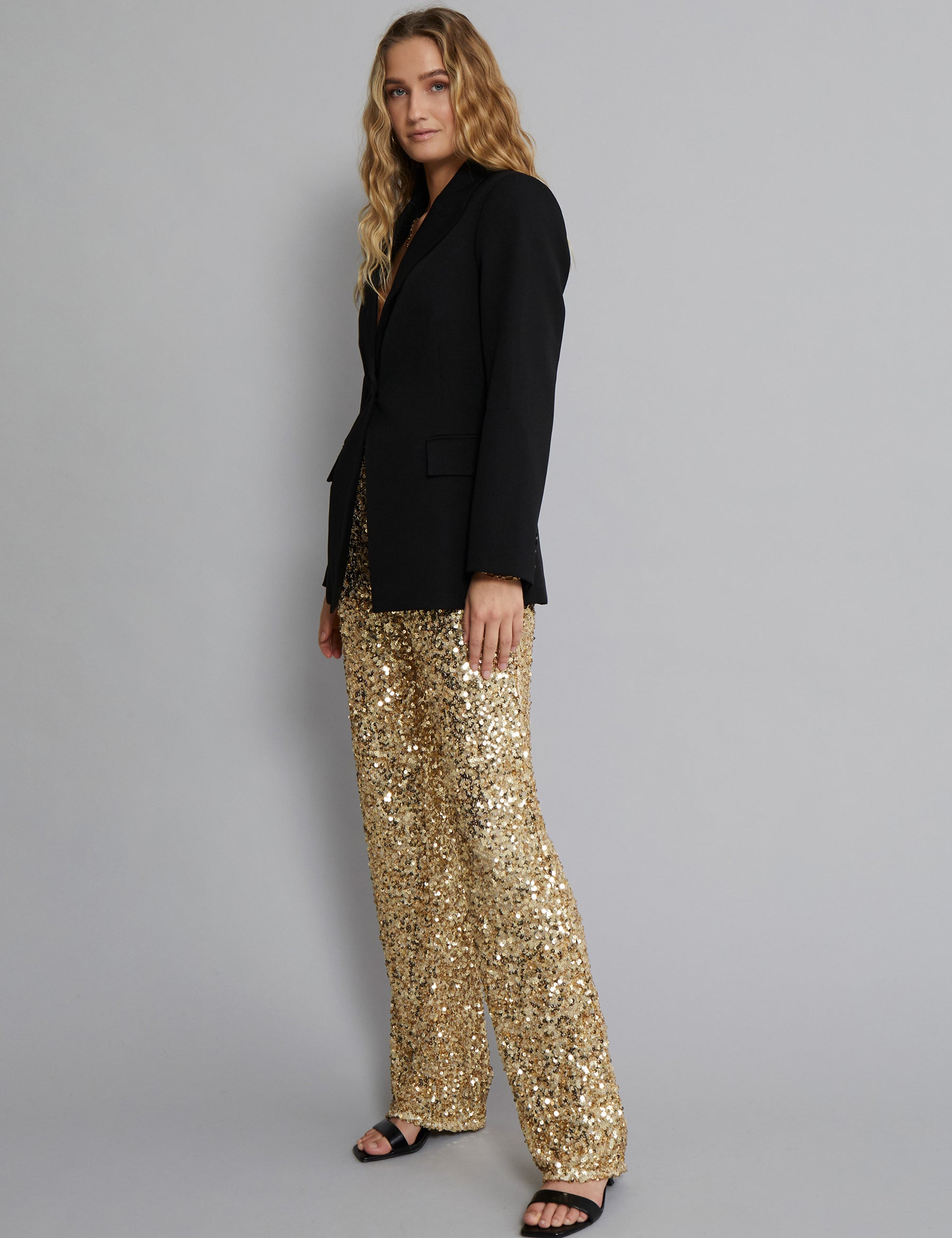 Desires DSRoselyn Sequin Pant Bukser 4363 Safari Sand