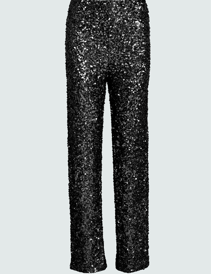 Desires DSRoselyn Sequin Pant Bukser Sort