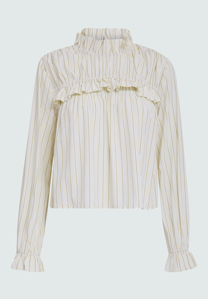 Desires DSSavanna Bluse Bluser 3039S Moss Green Stripe