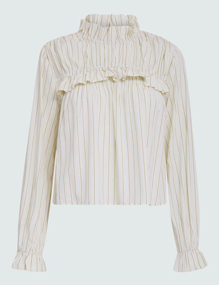 Desires DSSavanna Bluse Bluser 3039S Moss Green Stripe