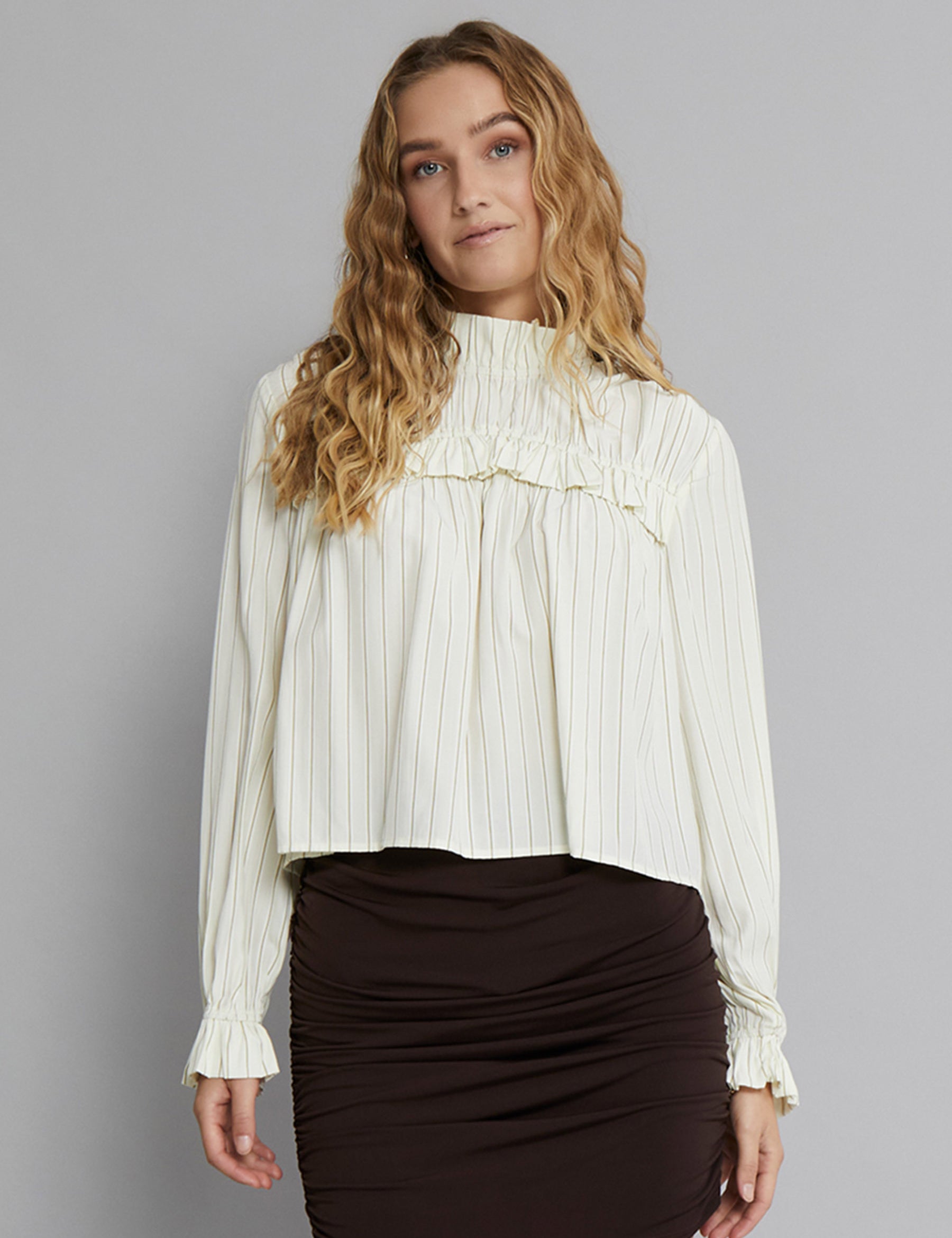 Desires DSSavanna Bluse Bluser 3039S Moss Green Stripe