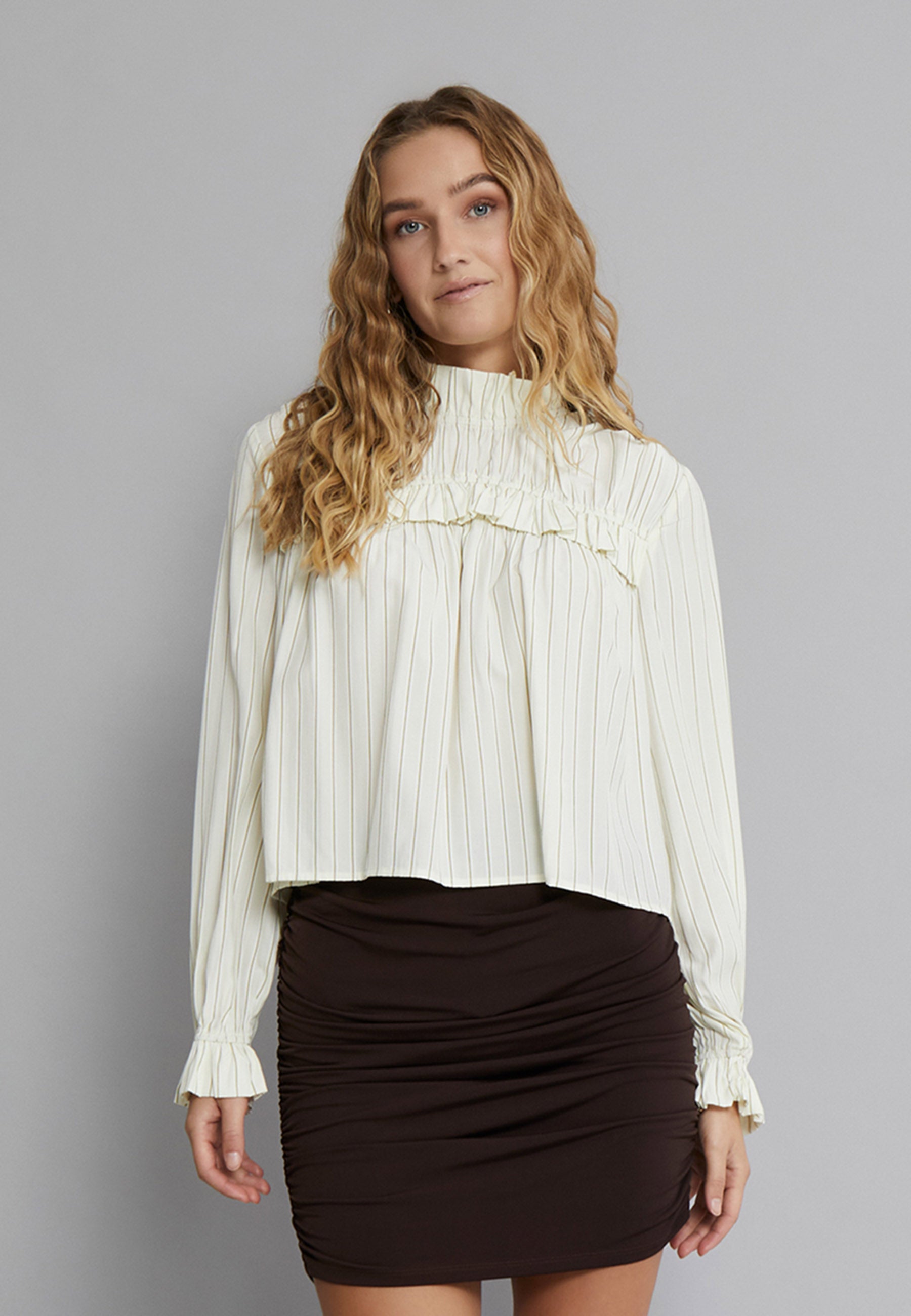 Desires DSSavanna Bluse Bluser 3039S Moss Green Stripe