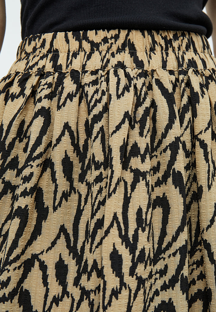 Desires Daniela High Waist Midcalf Skirt Nederdele 0975P Cuban Sand Print