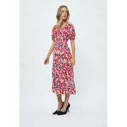 Desires Delilah Short Sleeve Midcalf Dress Kjoler 0011P Gardenia Print