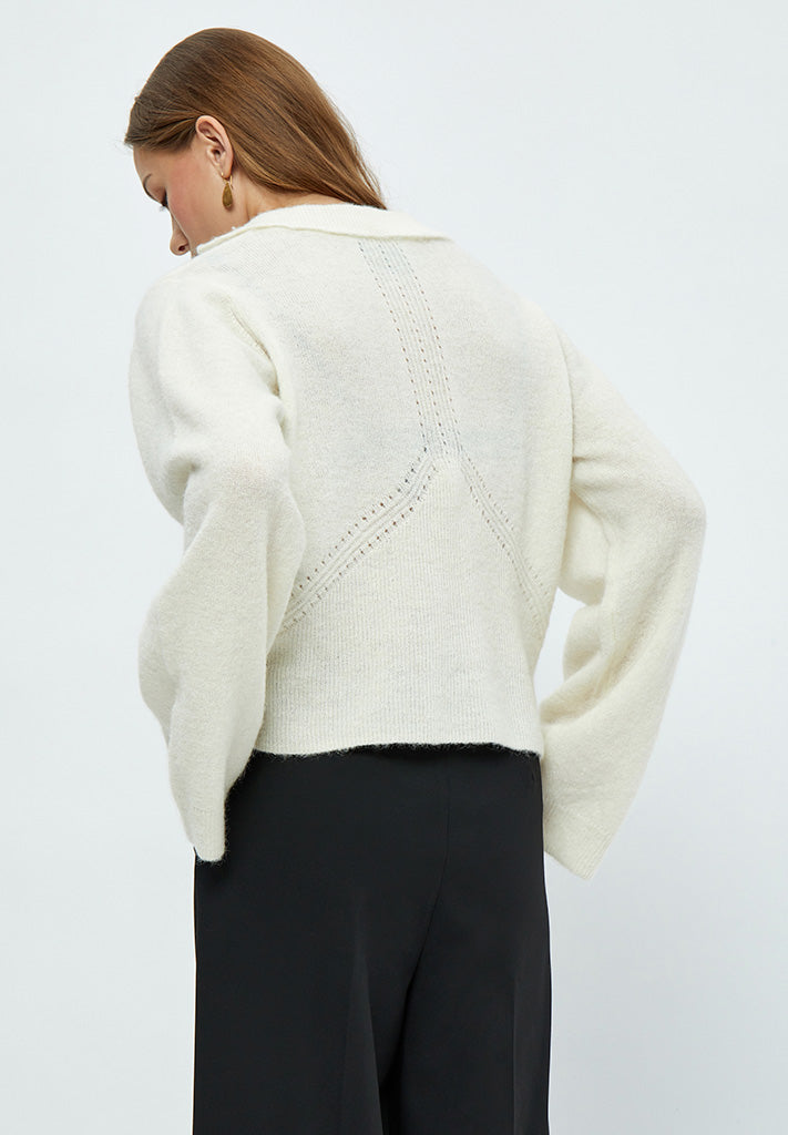 Minus Delphine Polo Pullover Pullover 235 Cloud Dancer