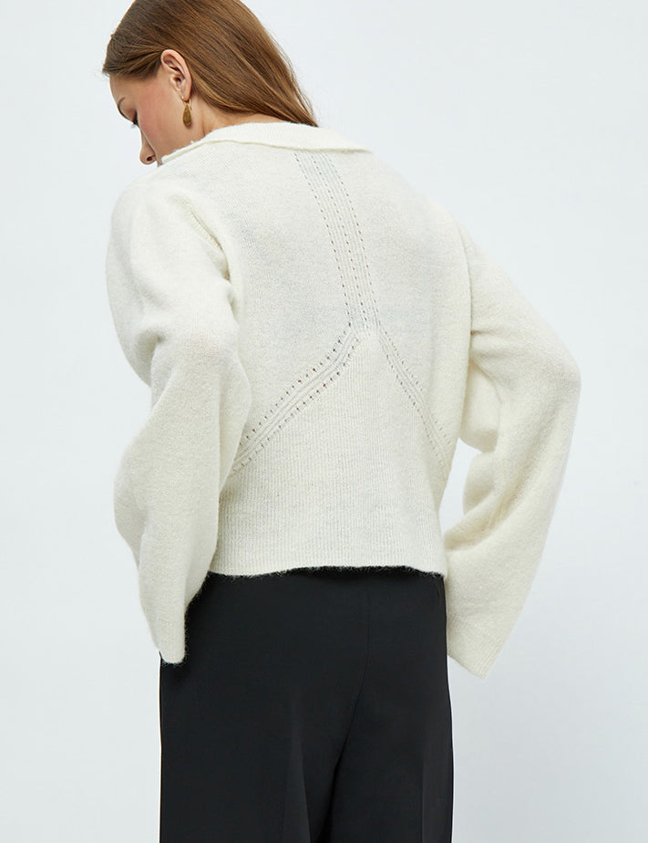 Minus Delphine Polo Pullover Pullover 235 Cloud Dancer