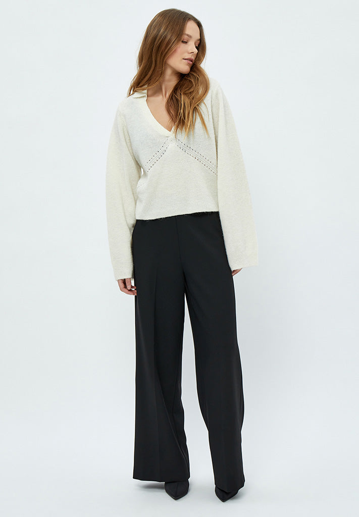 Minus Delphine Polo Pullover Pullover 235 Cloud Dancer