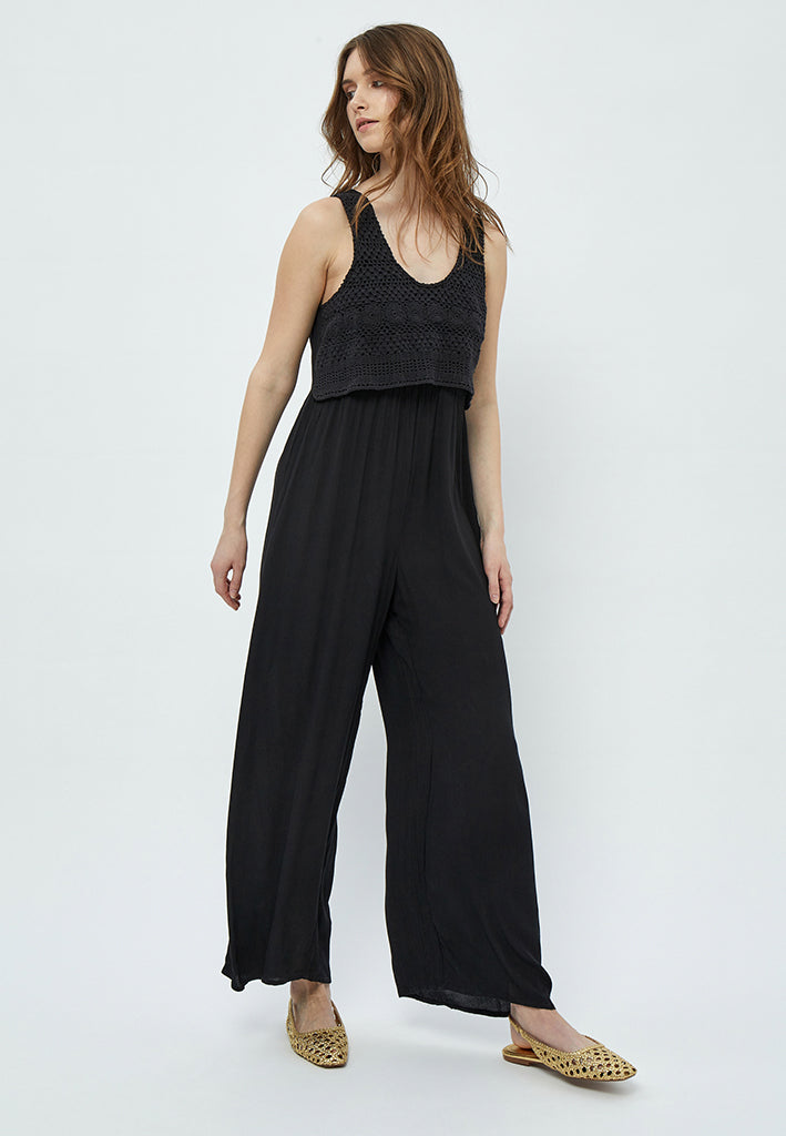 Desires Diana Sleeveless Palazzo Jumpsuit Buksedragter Sort