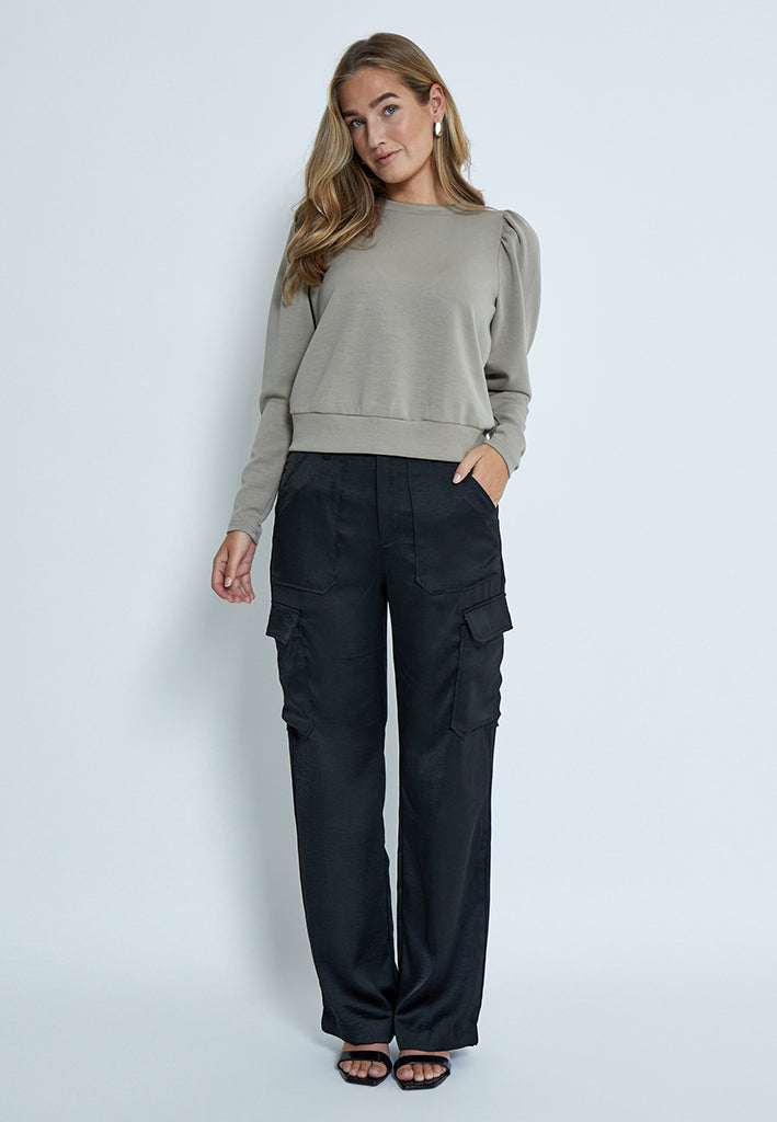 Peppercorn Dicette Puff Sweat Sweatshirts 0178 Winter Twig Sand