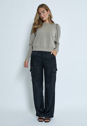 Peppercorn Dicette Puff Sweat Sweatshirts 0178 Winter Twig Sand
