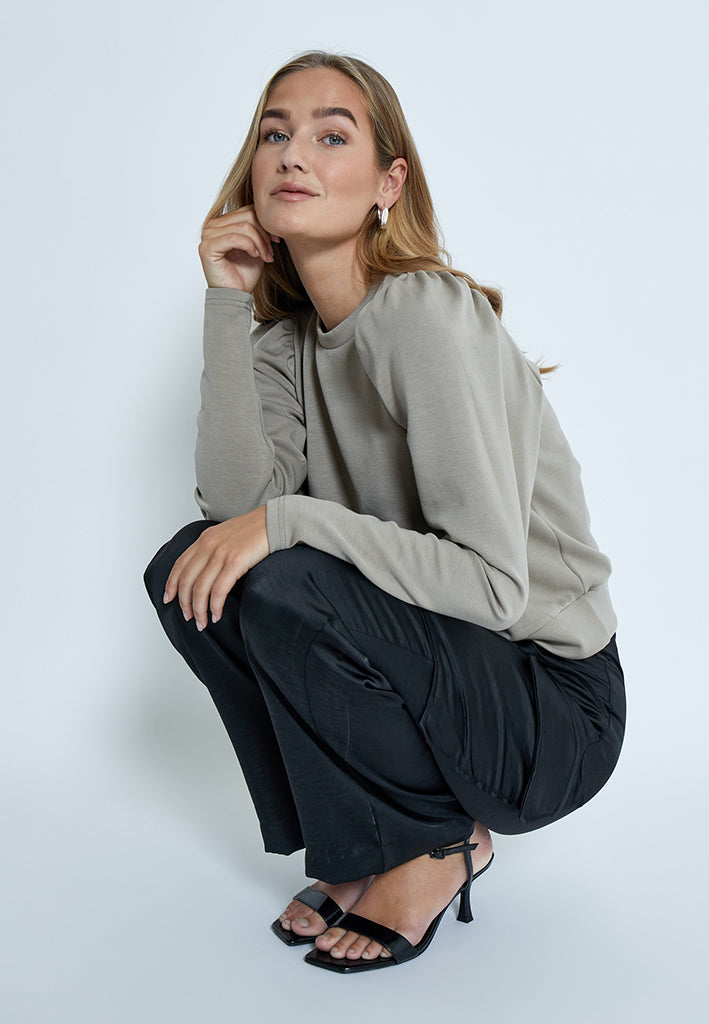 Peppercorn Dicette Puff Sweat Sweatshirts 0178 Winter Twig Sand