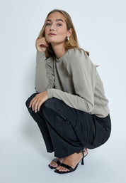 Peppercorn Dicette Puff Sweat Sweatshirts 0178 Winter Twig Sand