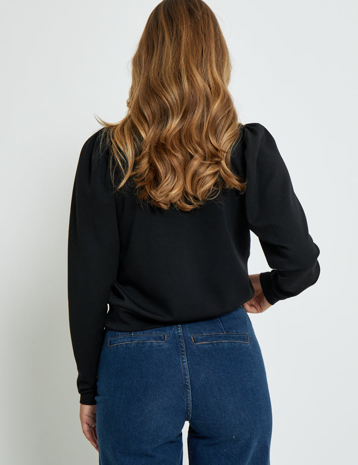 Peppercorn Dicette Puff Sweat Sweatshirts Sort