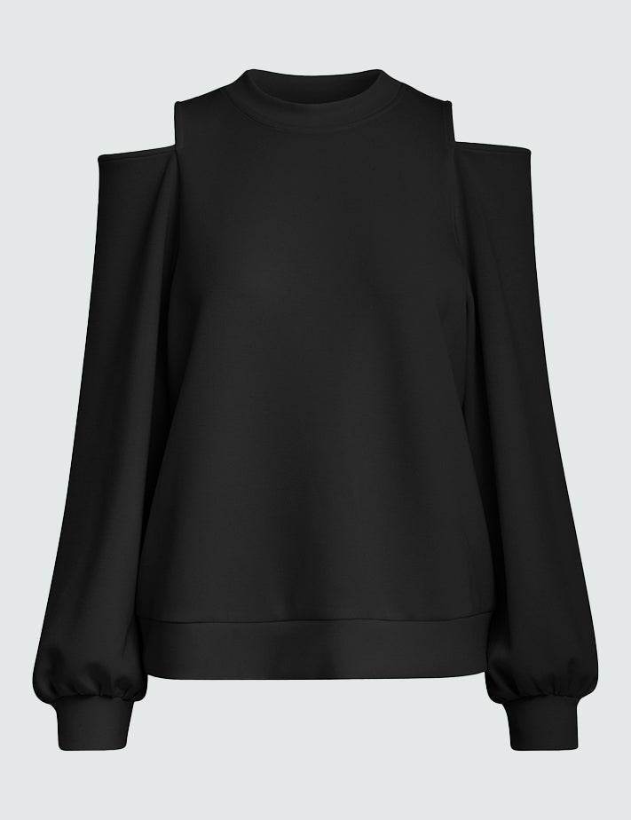 Peppercorn Dicette Puff Sweat Sweatshirts Sort