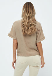 Desires Dicte Short Sleeve Shirt Skjorter 0975 Cuban Sand