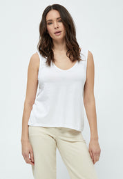 Desires Dina GOTS Sleeveless Top T-Shirt Hvid