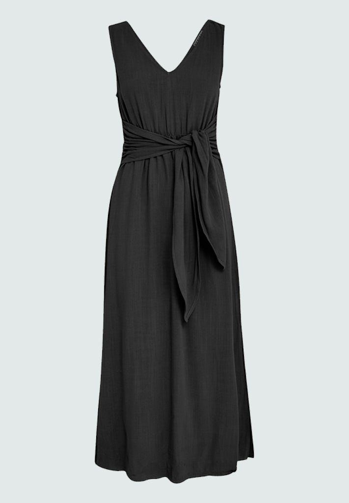 Desires Dixie Sleeveless Midcalf Tie Dress Kjoler Sort