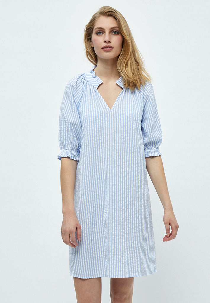 Elaine kjole - Skyway Blue Stripe – Minus.dk