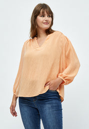 Peppercorn Emma 3/4 Ærme Bluse Curve Bluser 6202 Peach Cobbler