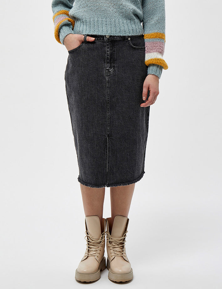 Desires Estella denim nederdel Nederdele Sort