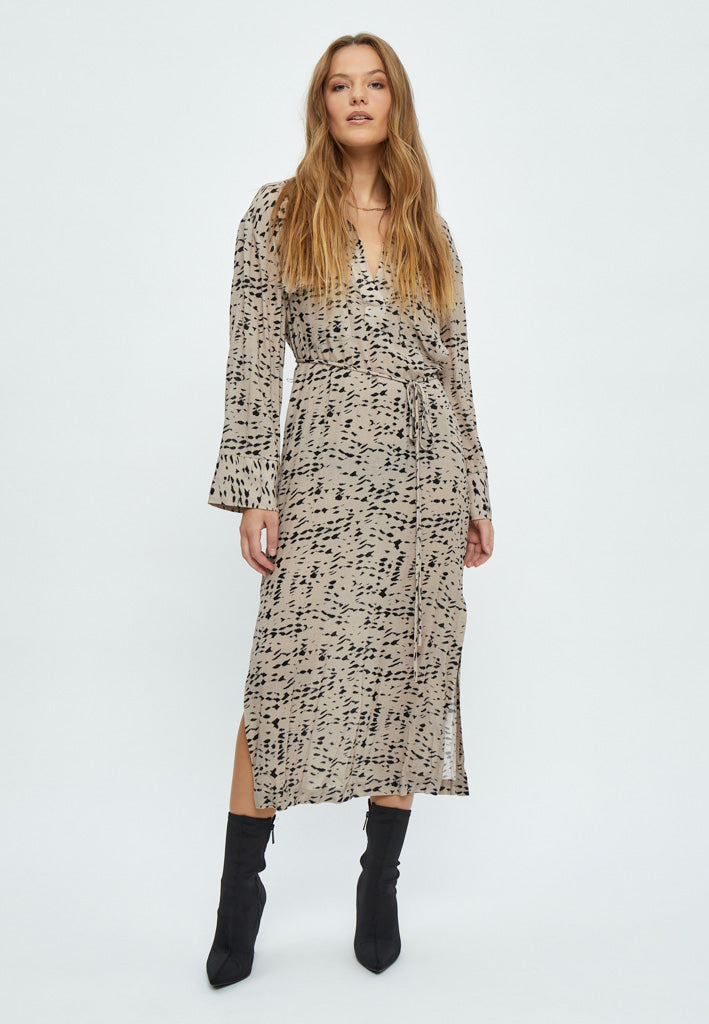 Desires Evaldi Long Sleeve Midi Dress Kjoler 0139P Tuffet Print