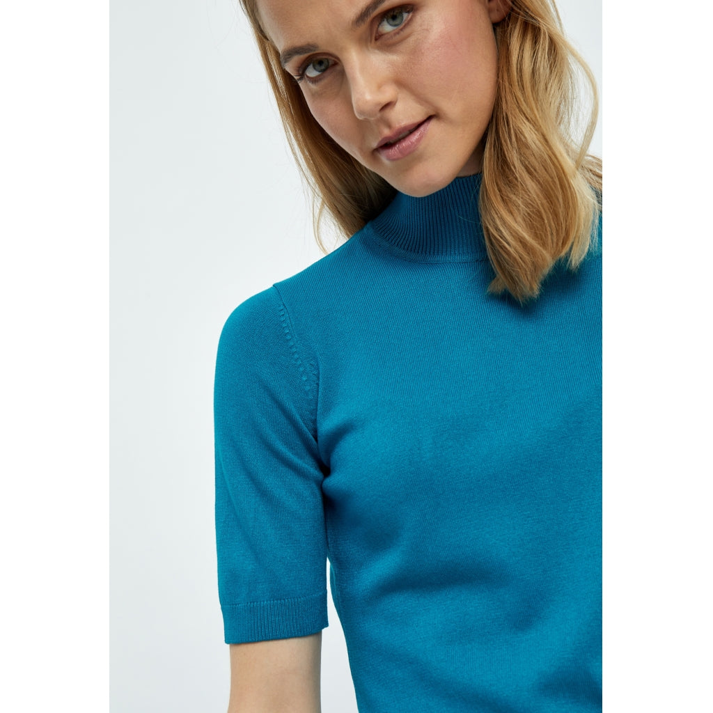 Desires Evia Short Sleeve Knit Pullover Pullover 1176 Crystal Teal