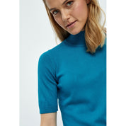 Desires Evia Short Sleeve Knit Pullover Pullover 1176 Crystal Teal