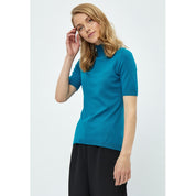Desires Evia Short Sleeve Knit Pullover Pullover 1176 Crystal Teal