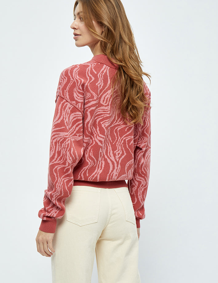 Minus Falka Strik Pullover Pullover 4015S Cashmere Rose Stripe