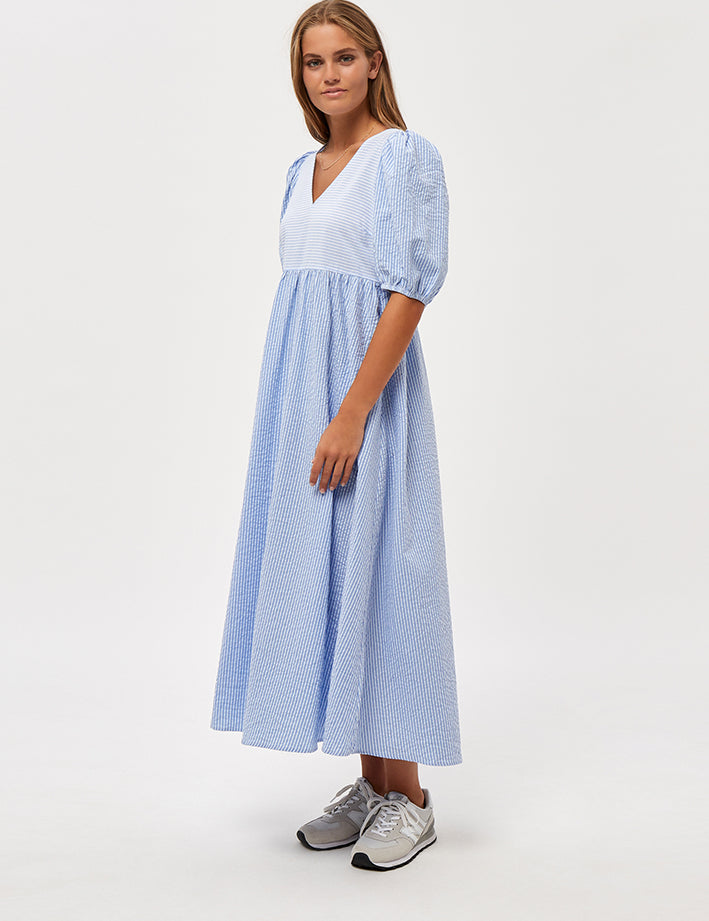 Minus Fia kjole Kjoler 9421S Blue Stripe