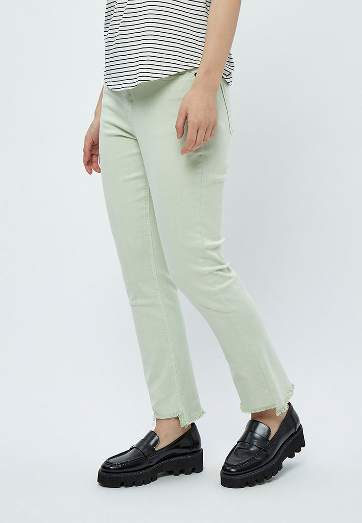 Peppercorn PCFione MW Cropped Jeans Jeans 3254 Green Mint